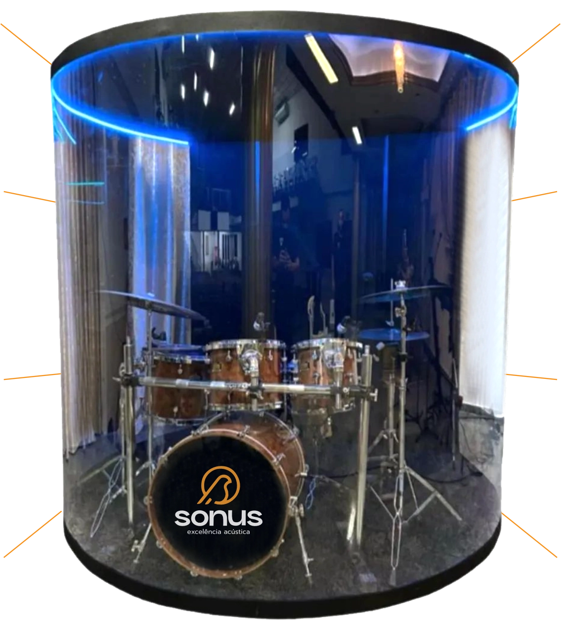 Cabine Acústica para Bateria da Sonus Acústica